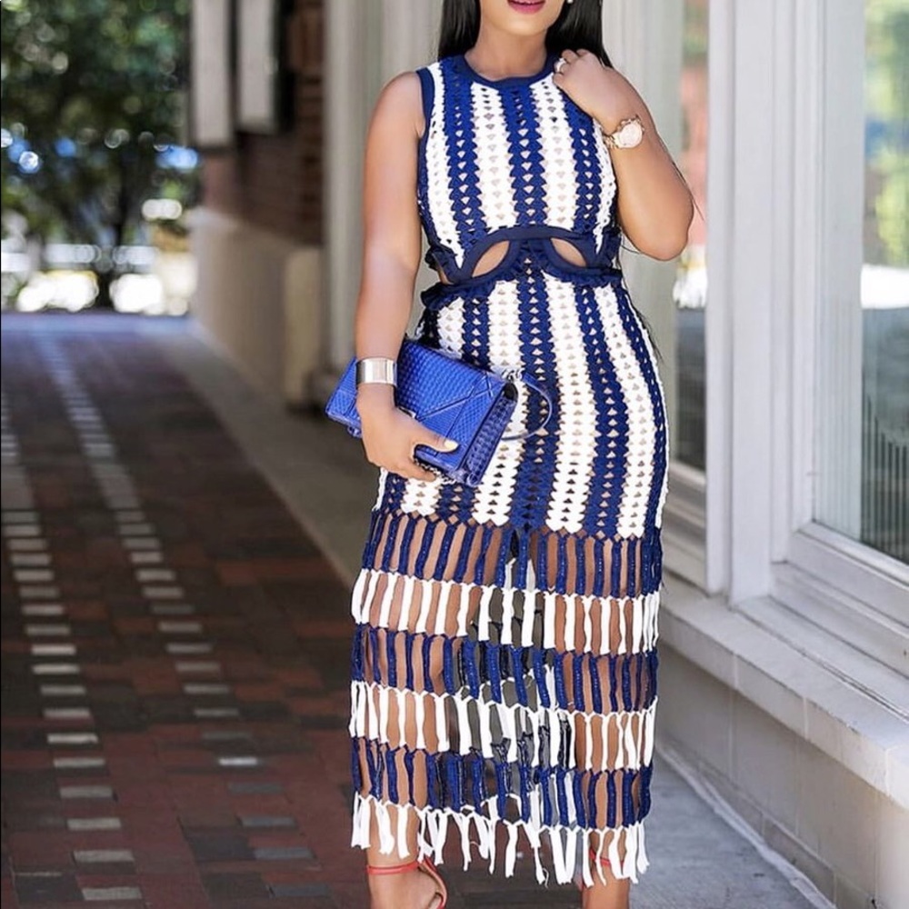 Crochet fringe dress